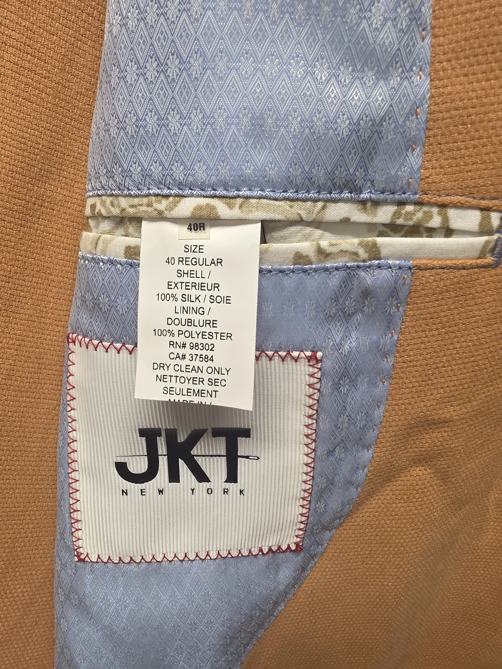 Men’s Tan Cotton Sport Coat - Single-Breasted Blazer